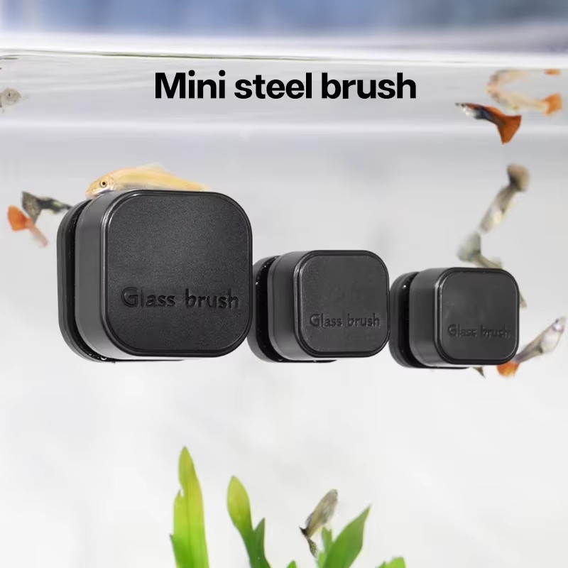 Planted Aquarium Maintenance Kit - Mini Square Magnetic Brush, Strong Magnetic