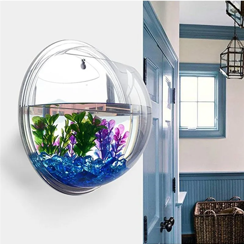 Aquarium Plant Design - Transparent acrylic hanging wall aquarium, Plant