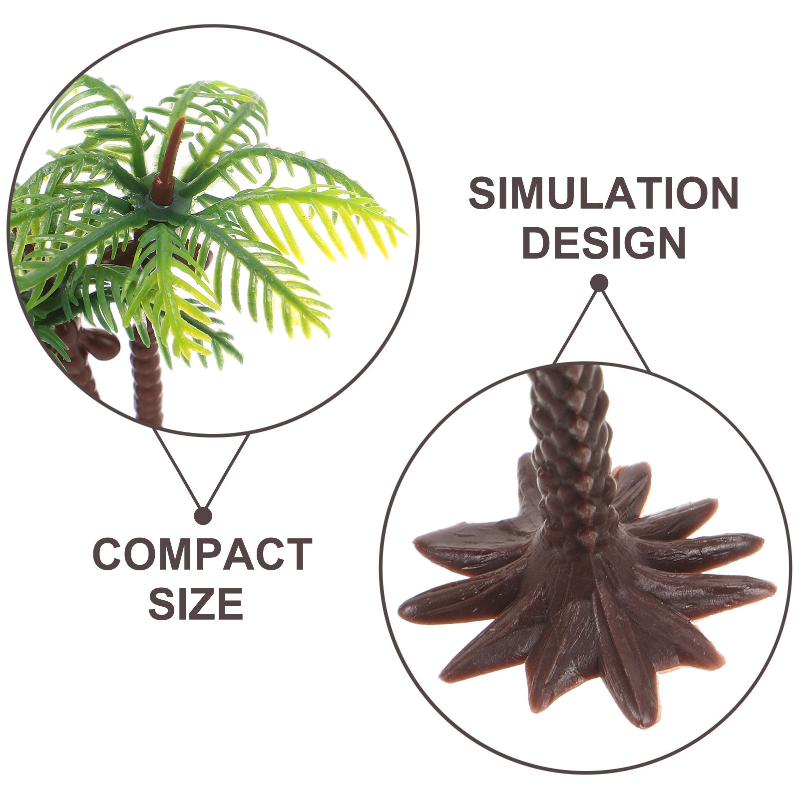 12Pcs Miniature Palm Tree Resi - Aquarium Planted Sand ulasan dan harga