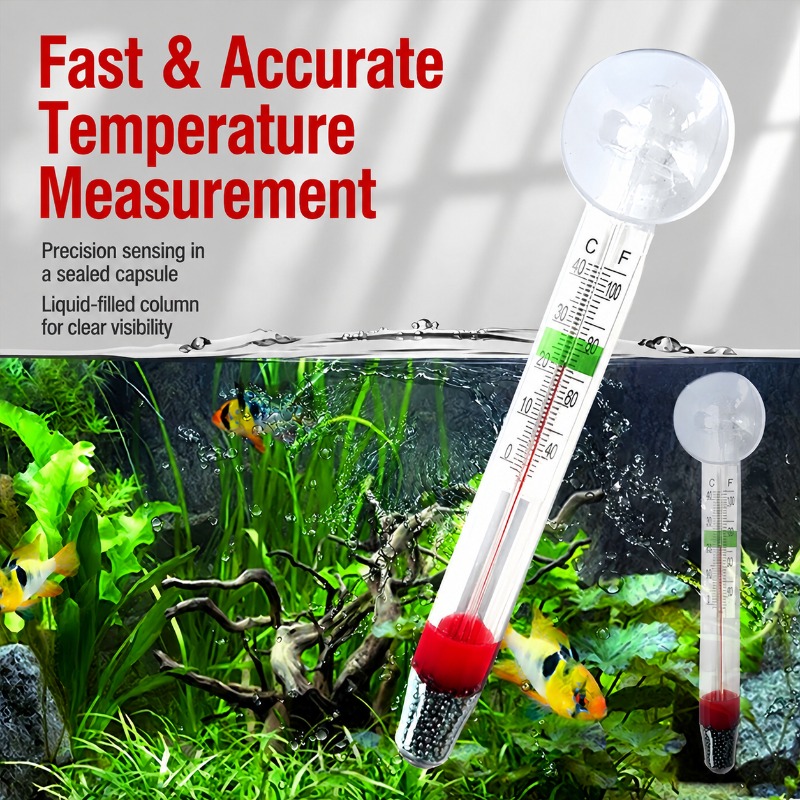 Aquarium Glass Thermometer wit - Planted Aquarium Temperature ulasan dan harga