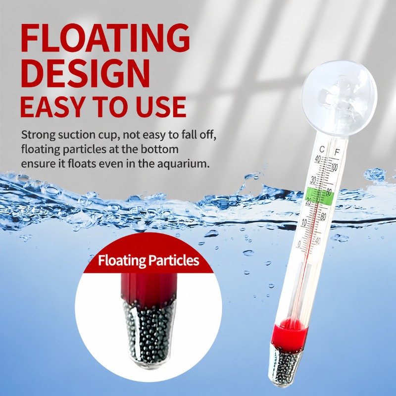 Aquarium Glass Thermometer wit - Planted Aquarium Temperature ulasan dan harga