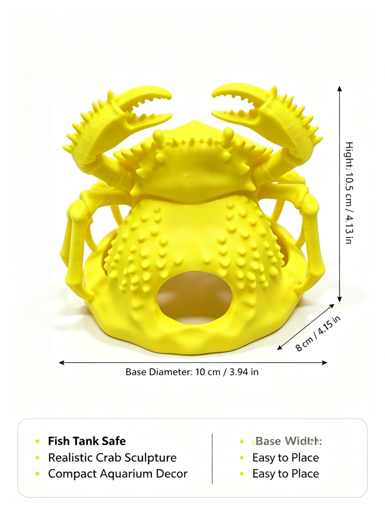 Fish tank crab sculpture hidin - Planted Aquarium Without Fish ulasan dan harga