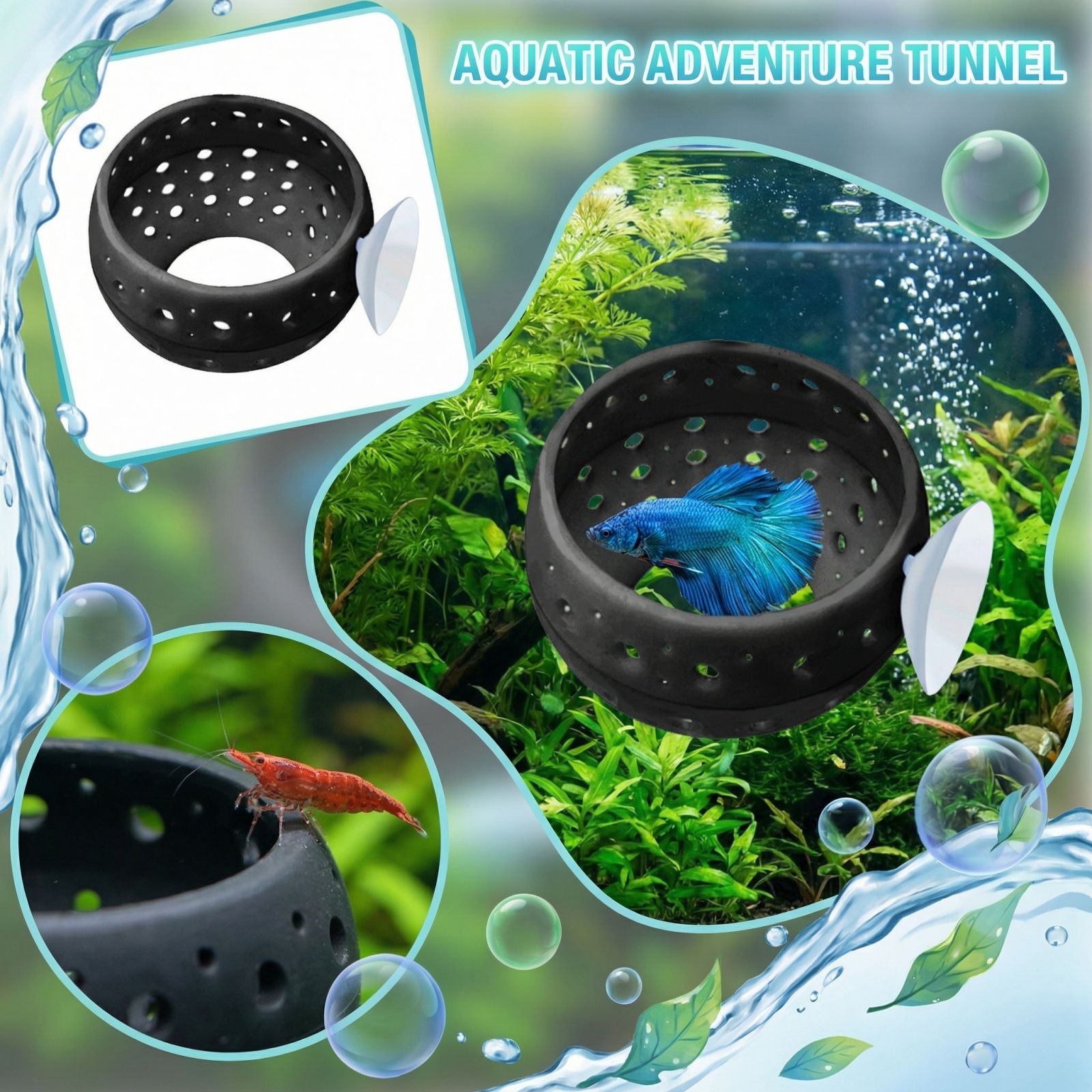 Betta Bulb Hide Tunnel Aquariu - Aquarium Plant Design ulasan dan harga