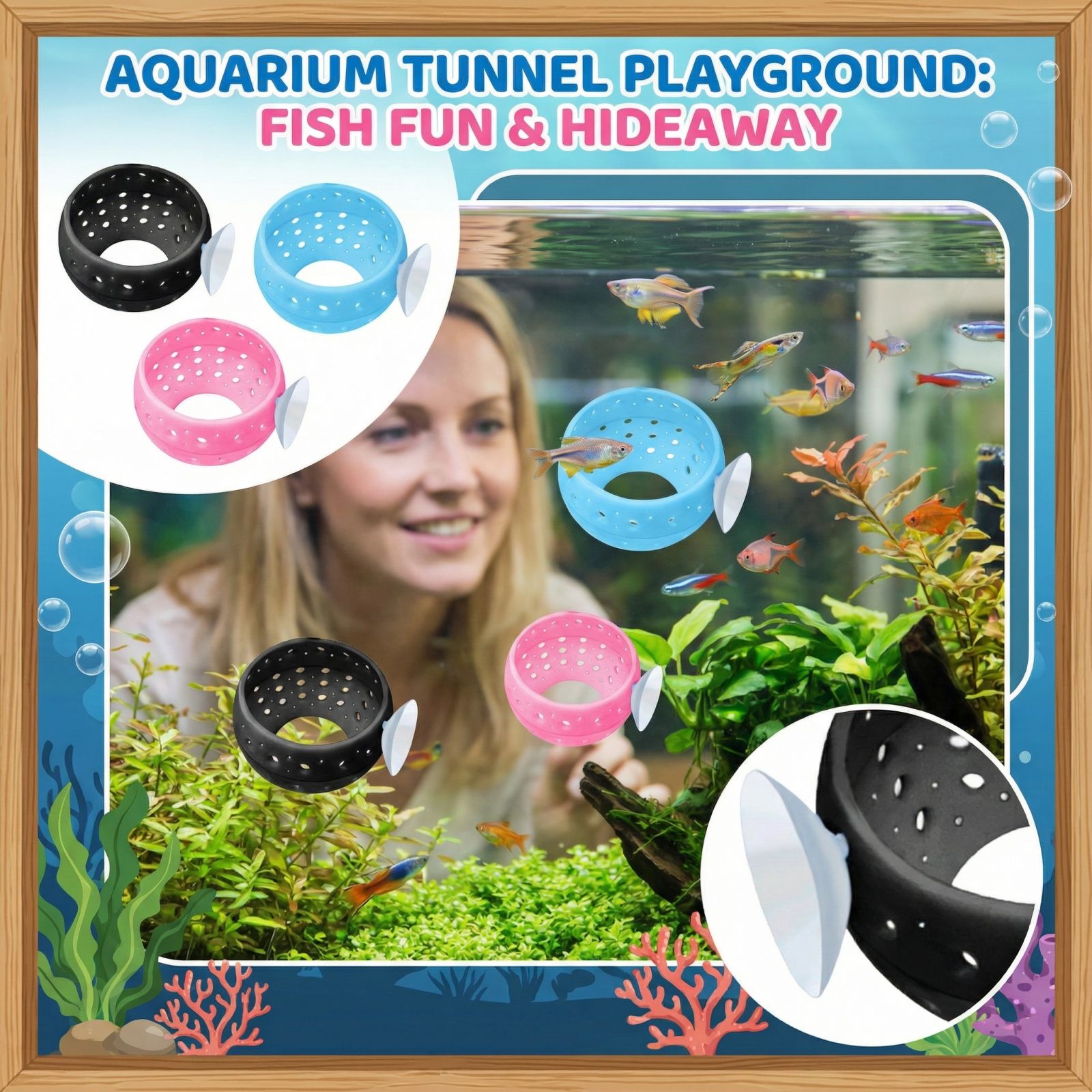 Betta Bulb Hide Tunnel Aquariu - Aquarium Plant Design ulasan dan harga
