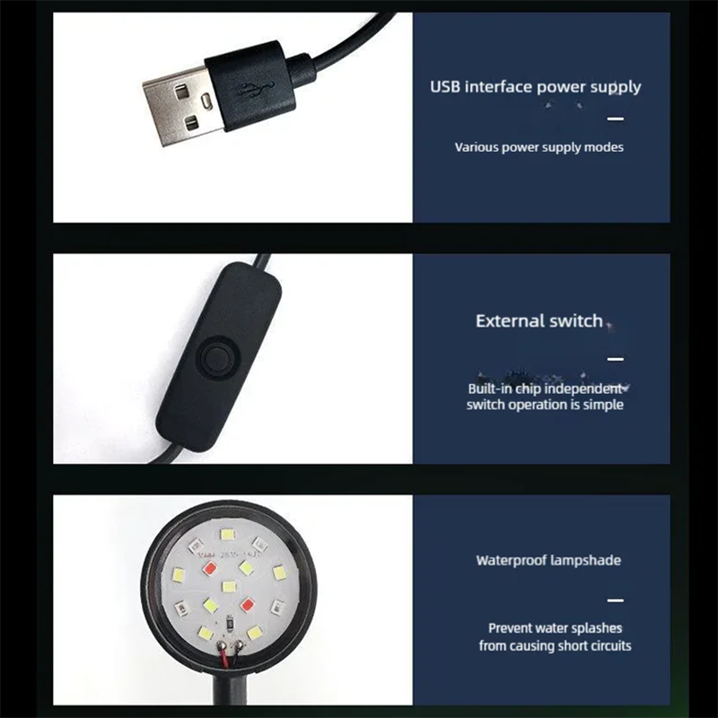 USB LED Fish Tank Clip Lamp Hi - Aquarium Plant Iron ulasan dan harga